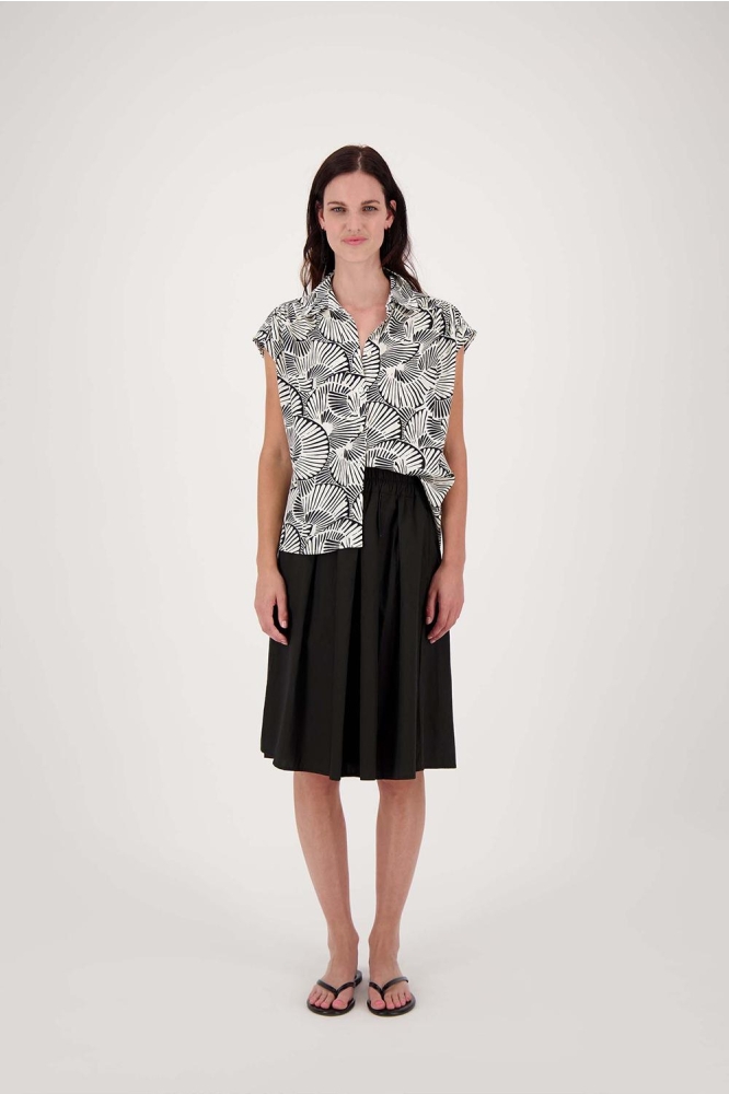 TOP MET GRAFISCHE PRINT 0304 140 7067 OFF WHITE/ZWART